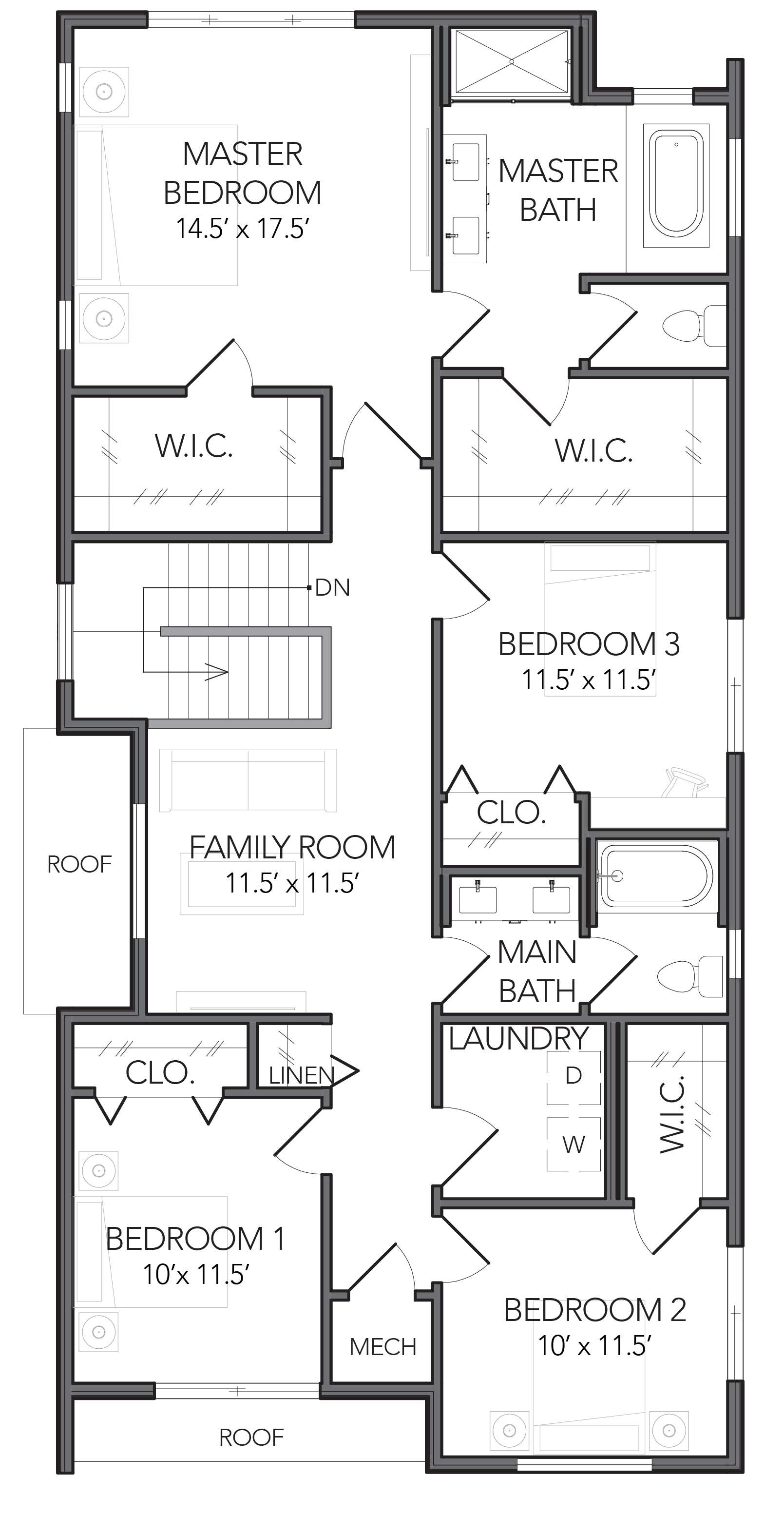 Floor Plan_COTTONWOOD_Upper Floor Ichijo